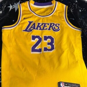 Nike Lakers Gold and Purple Jersey